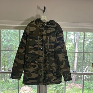 Nova Men's Camouflage Classic Parka Hooded Jacket